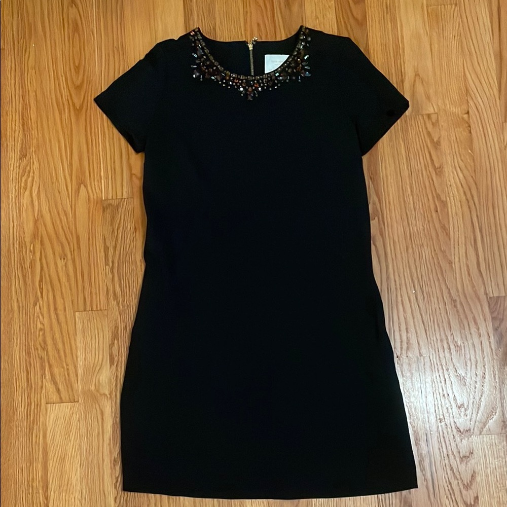 Kate Spade Black Embellished Sheath Dress
